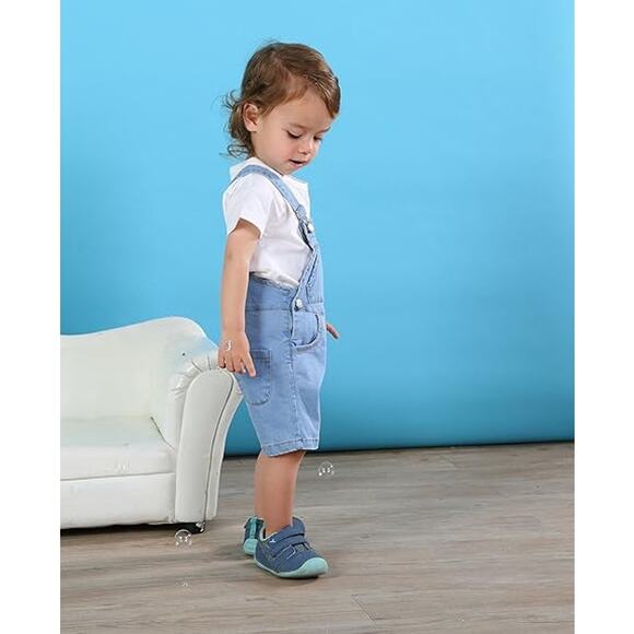NWT KIDSCOOL SPACE Baby Unisex Jean Overalls Toddler Denim Shortall,Blue,2-3 Y - Picture 4 of 6